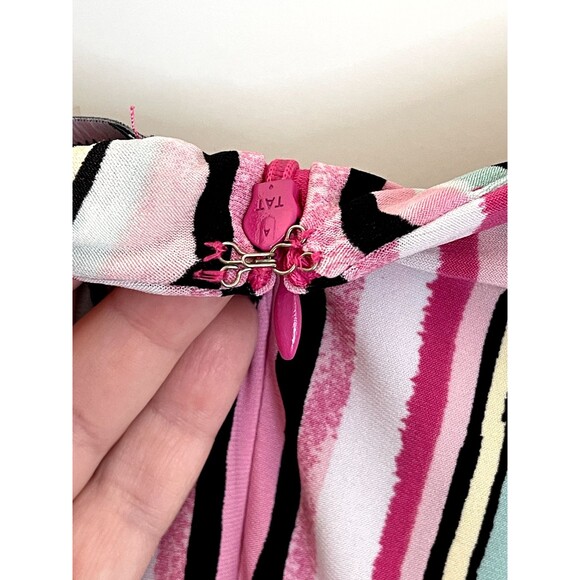 Y2K Vintage Nine West‎ Striped Knee-Length Sleeveless Dress sz 10 Stretch Summer - Picture 10 of 11